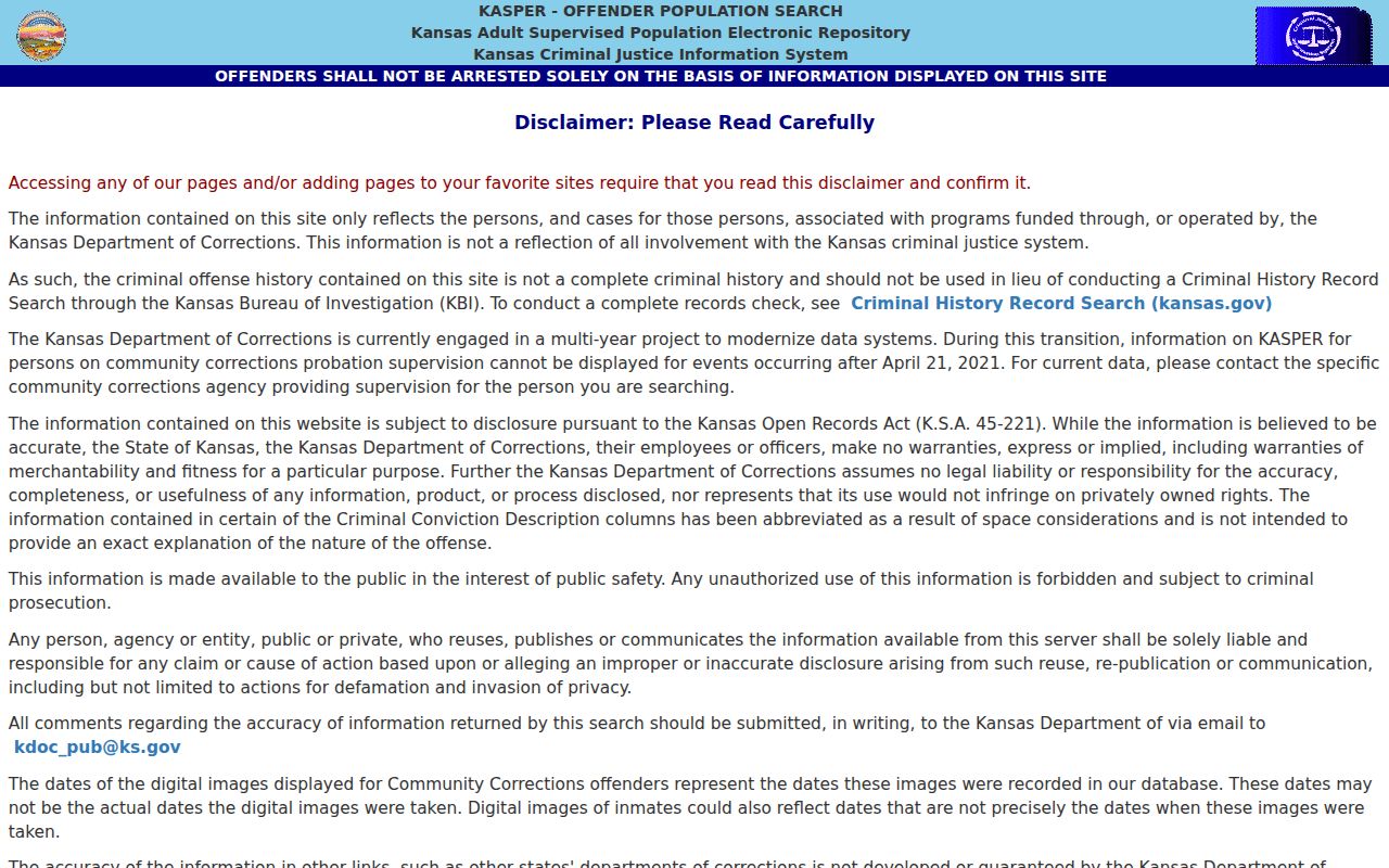 Gardner residents directory Kansas KASPER offender search